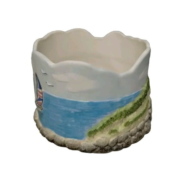 Donna Elias Great‎ American Lighthouses Collector Series Beachy Abstract Ceramic - Picture 4 of 6
